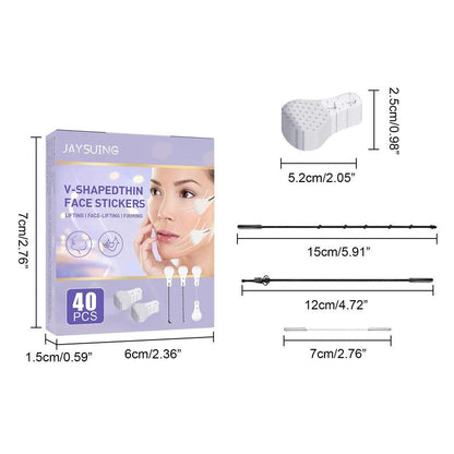 40pcs/box V-shaped Face Lifting Sticker, Facial Skin Firming & Lifting Tool for Women