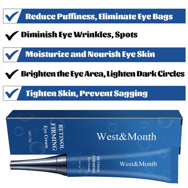 Retinol Eye Moisturizer, 2 Counts/set Moisturizing Eye Cream for Reducing The Look Of Dark Circle, Nourishing Eye Care Product for Women & Men