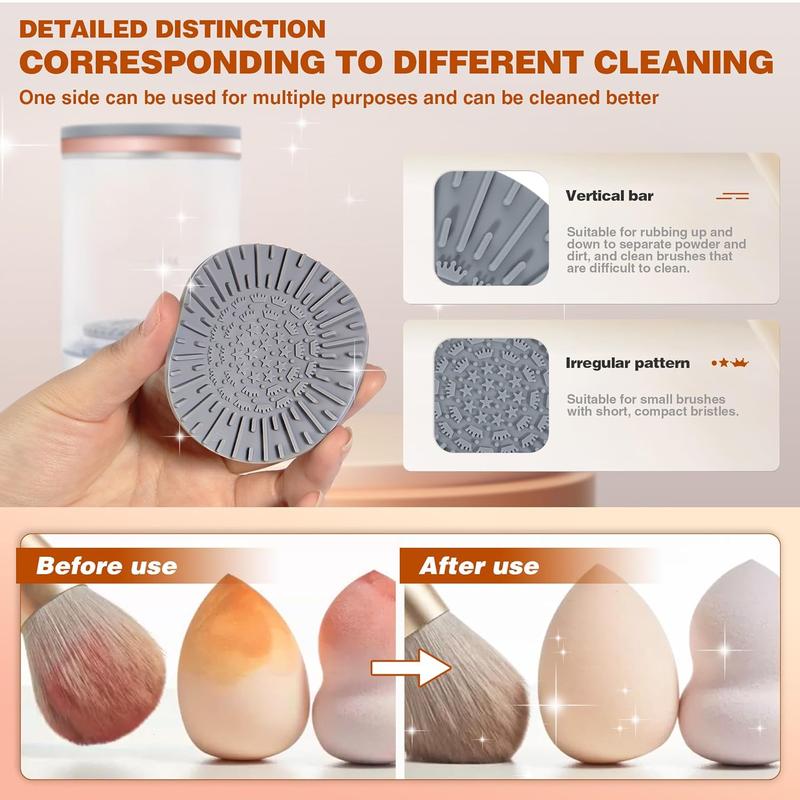 Electric Makeup Brush Cleaner, Automatic Electric Makeup Brush Cleaning Machine, Back to School?Makeup Brush Cleaning Tool for All Sizes Makeup Brushes