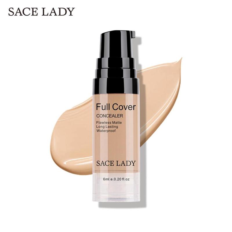 Sace Lady Long-lasting Matte Concealer, 1 Count Highly Concealer Liquid Foundation, Full Cover Flawless Makeup Cream, Pore Minimising Face Corrector