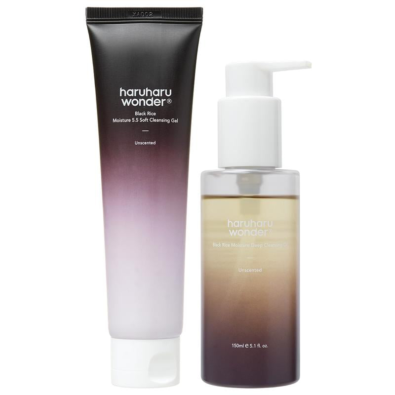 [HARUHARU WONDER Official Shop] - Black Rice Glass Skin Cleansing Bundle Set