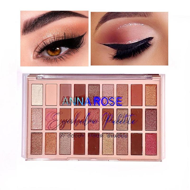 27 Color Eyeshadow Palette, Matte Shimmer And Glitter Eye Shadow Makeup Palette, Colorful Eye Makeup Products For All Styles And Occasions