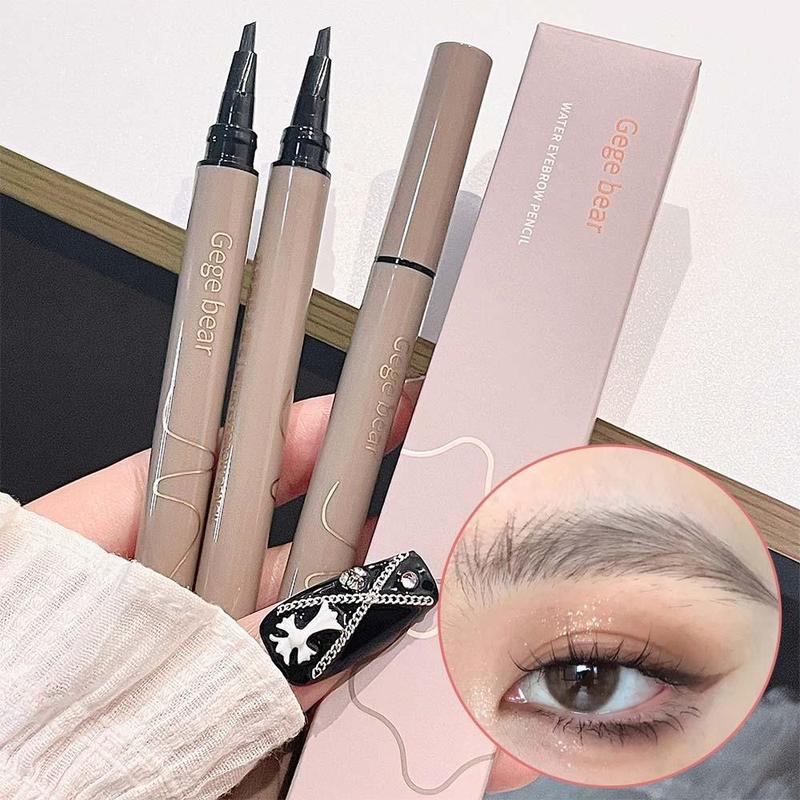 1 Pair Long Lasting Eyebrow Makeup Pen, Waterproof Liquid Liner Marking Tool, Brow Shading & Filling Pencil, Eyebrow Pencil, Eye Brow Makeup Products For Daily Use