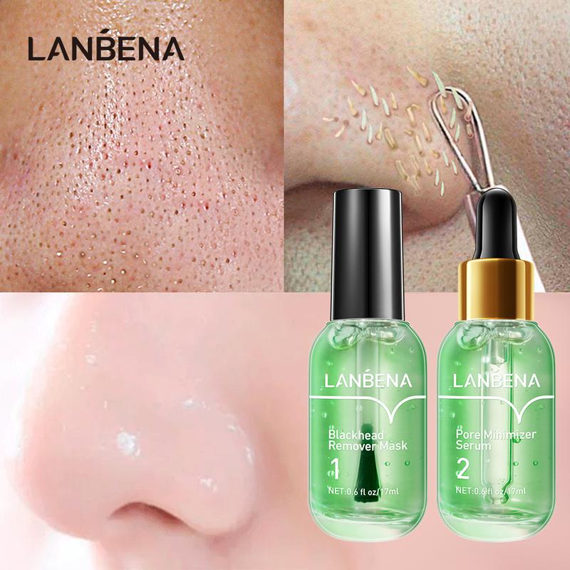 LANBENA Blackhead Remover Serum Shrink Pore Facial Serum Peeling Off Mask Skincare Acne Treatment Essence 17ml Comfort Skin Repair