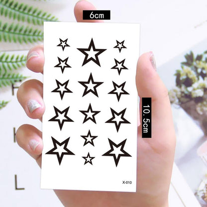 Star Pattern Temporary Tattoo Sticker, Fake Tattoo Sticker, Body Art Decoration, Body?Makeup?Cosmetic?Tool?For Women & Girls