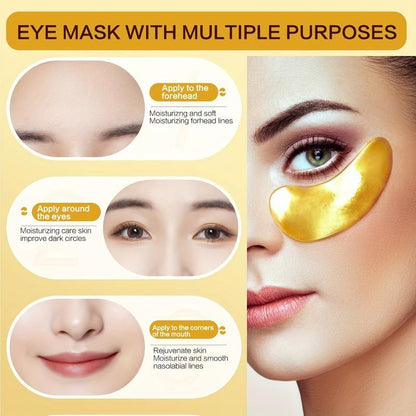 Eye Serum Set, 3 Counts/set Moisturizing Eye Roller Massage Serum & Eye Mask, Hydrating Firming Eye Care Product for Women & Men