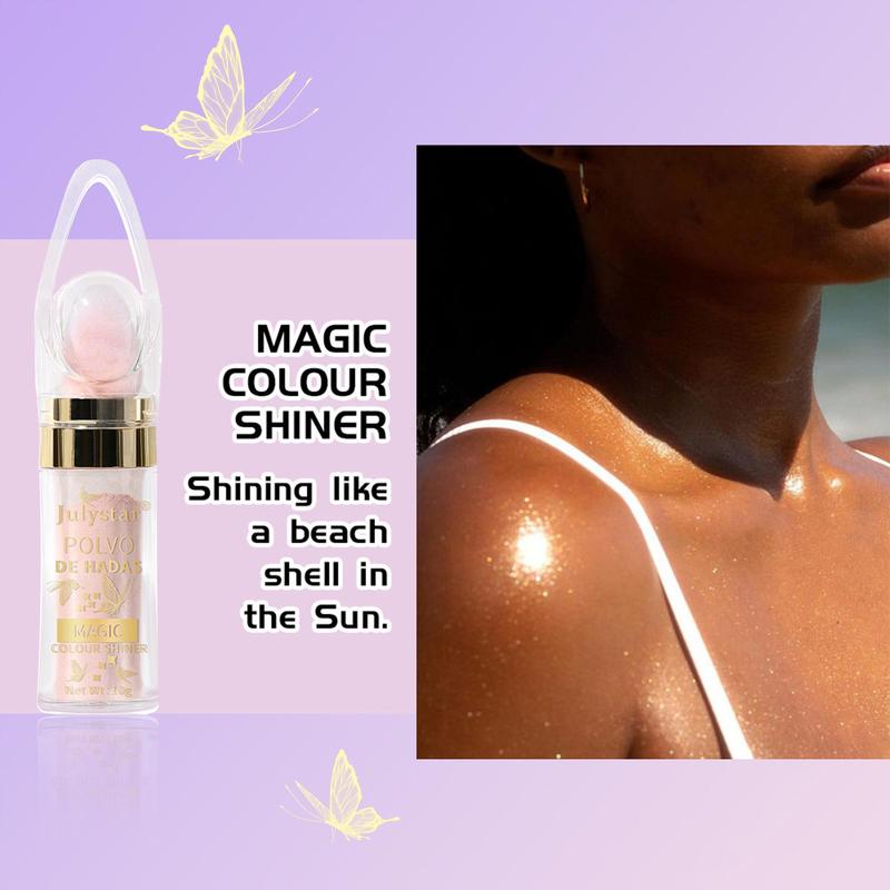 Highlighter Powder Stick with Sponge Head, Shimmering Highlighter Makeup Stick, Long Lasting Pearly Makeup Powder, Facial Brightening Cosmetics, Nose Contouring Highlighter Powder