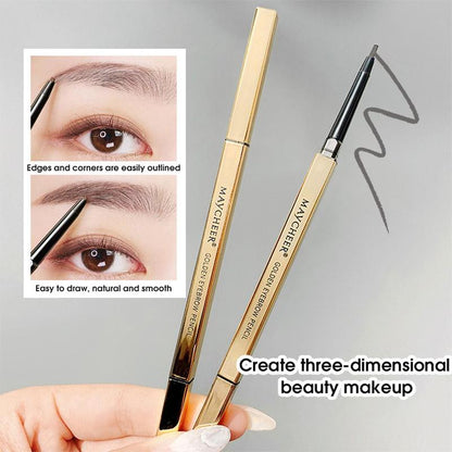 Double-ended Eyebrow Pencil, 1 Count Long Lasting Eyebrow Pencil with Brush, Brow Styling Brush, Brow Shading & Filling Pencil, Brow Brush Makeup Tool, Eye Brow Makeup Products