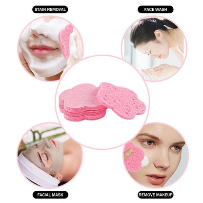 Flower Shaped Facial Sponge (20pcs/set), Facial Cleaning Sponge, Facial Skin Care Tool, Household Beauty & Facial Care Tool