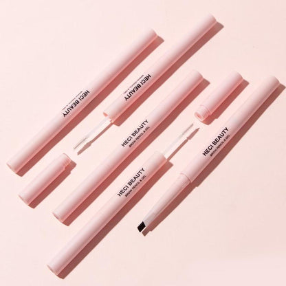 2 in 1 Natural Looking Clear Eyebrow Gel & Eyebrow Pencil, Double Ended Waterproof Long Lasting Eyebrow Makeup Tool, Smudge-proof Tinted Eyebrow Pencil for Women