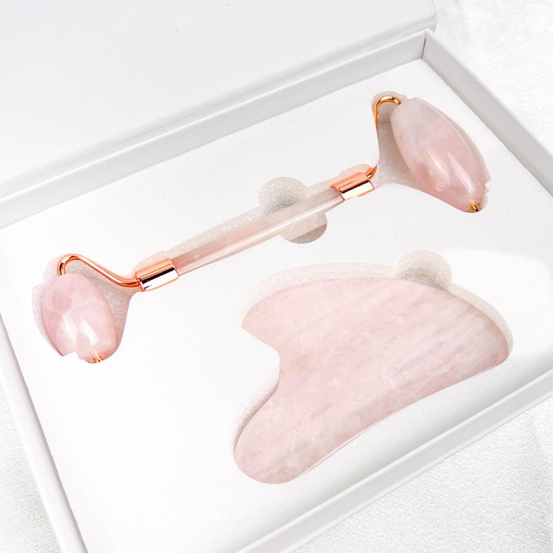 [Video Order]1 Count Natural Crystal Roller sets,Massager for Face, Eyes, Neck/Size:Roller about 5.6 inch,Gua Sha Slice about 3.1 inch/Material:Clear Quartz,Rose Quartz,Black Obsidian,Dream Amethyst