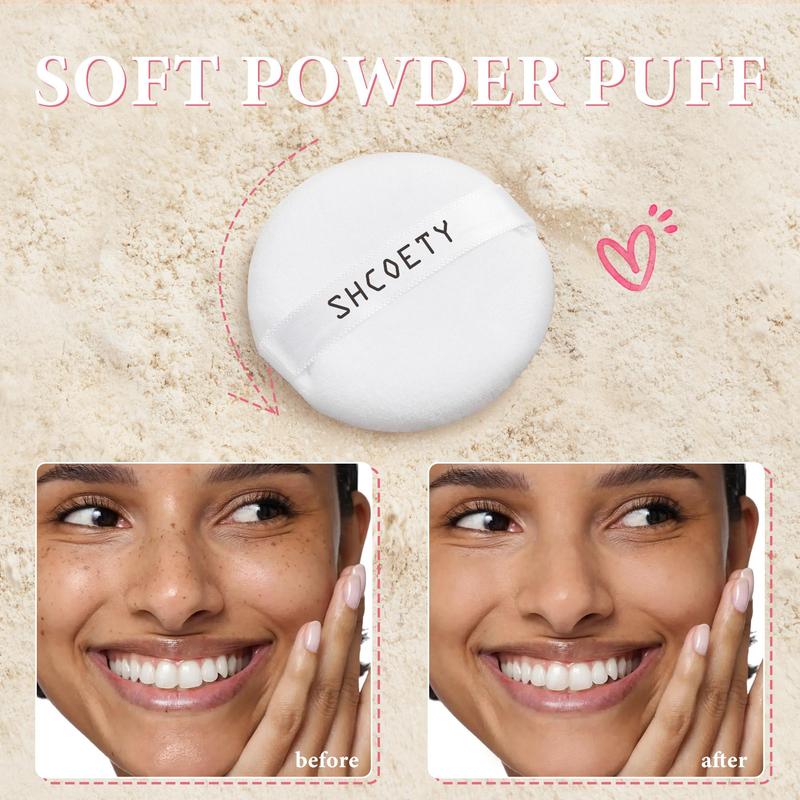 Long-Wearing Pressed Powder With Powder Puff, Oil Control Matte Makeup Setting Powder, Face Makeup Accessories For Women