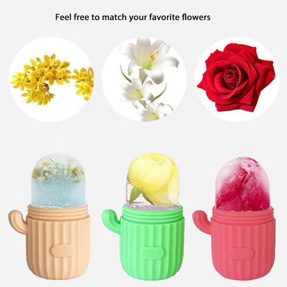 Cactus Design Ice Roller, Silicone Face Ice Roller, Face Massage Ice Cube Mold, Skincare Tools