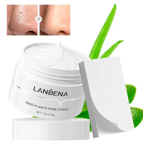 LANBENA Blackhead Mask with 60 pcs Strips, Blackhead Remover Peel off Mask, Nose Plants Pore Cleanser Purifying Face Mask(1.05oz/30g)