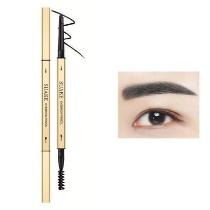 Double-ended Eyebrow Pencil with Eyebrow Brush, 5pcs/set Waterproof Long Lasting Eyebrow Pencil, Brow Styling Makeup Brush Set