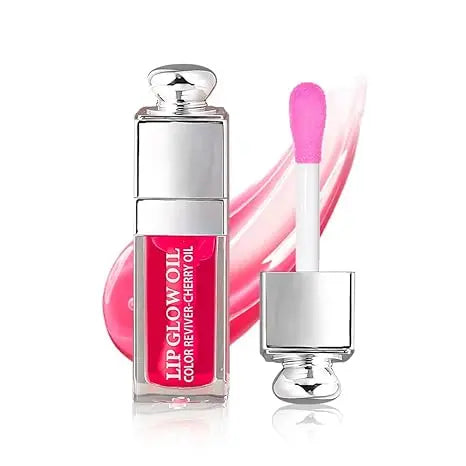 Hydrating Lip Glow Oil, Lip Oil Gloss Transparent Toot Tinted Nourishing Long Lasting Repairing Lightening Lip Lines