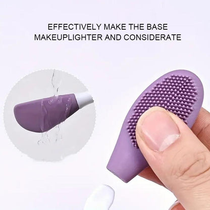 Double-headed Silicone Mask Brush, 1 Count Facial Cleansing Brush With Comfortable Grip For Facial Pore Cleaning, Exfoliating, Face Massaging