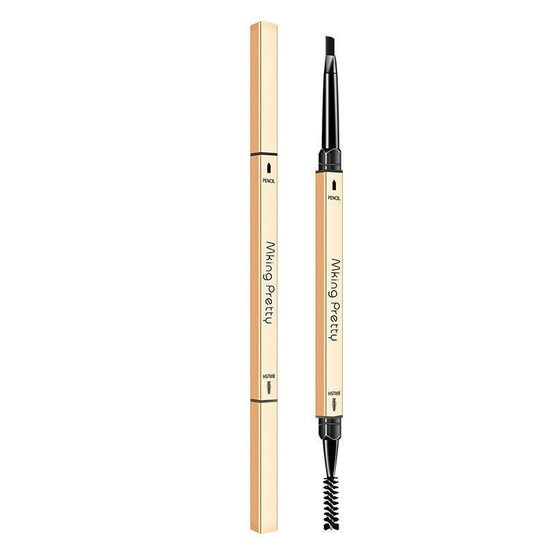 Waterproof Triangle Refill Design Eyebrow Pencil, 4pcs Long Lasting Eyebrow Pencil, Brow Styling Brush, Sweat Proof High Pigmented Brow Shading & Filling Pencil, Makeup Tool Easy to Apply