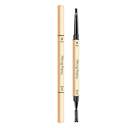 Waterproof Triangle Refill Design Eyebrow Pencil, 4pcs Long Lasting Eyebrow Pencil, Brow Styling Brush, Sweat Proof High Pigmented Brow Shading & Filling Pencil, Makeup Tool Easy to Apply