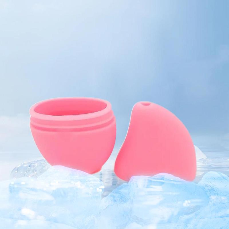 Mango Shaped Ice Roller, Silicone Ice Ball, Ice Compress Ball for Face, Body, Neck, Chin, Arms, Legs, Skin Care Tool for Women & Men