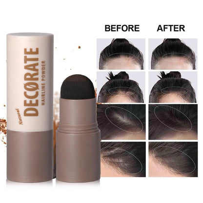 Beard/ Hair/ Eyebrow Powder Waterproof Hairline Powder Easy To Carry, Natural Black And Brown Eyebrow Contour Stick For Root Edge Shadow Filling