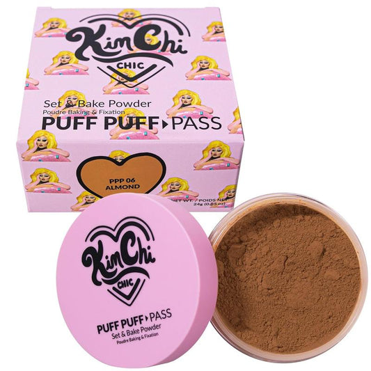 Kimchi Chic Concealer Beauty Puff Puff Pass Set &amp; Bake Setting Powder, Soft Finishing Powder