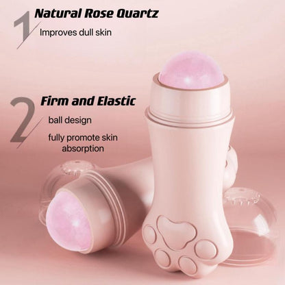 Cat Claw Design Oil Absorbing Volcanic Rolling Ball, 1 Count Portable Facial Oil-absorbing Volcanic Rolling Ball Stick, Oily Skin Control for Make up