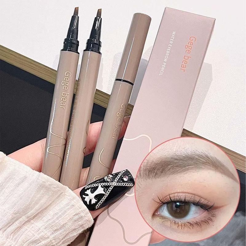 1 Pair Long Lasting Eyebrow Makeup Pen, Waterproof Liquid Liner Marking Tool, Brow Shading & Filling Pencil, Eyebrow Pencil, Eye Brow Makeup Products For Daily Use