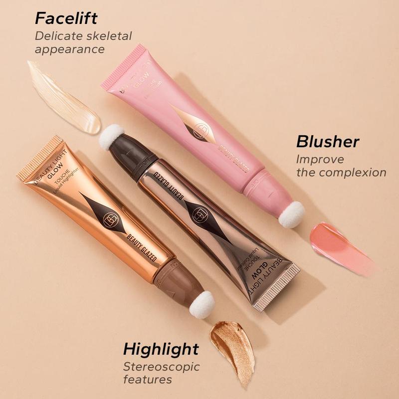 Long Lasting Liquid Blusher, Beauty Blush Contour Highlight Stick, Multifunctional Makeup Pen For Daily Makeup