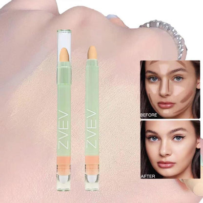 2 In 1 Liquid Concealer Pen (1 Piece), Long Lasting Concealer Stick, Highlighter Pen, Nose Contour Pen, Facial Brightening Makeup Stick