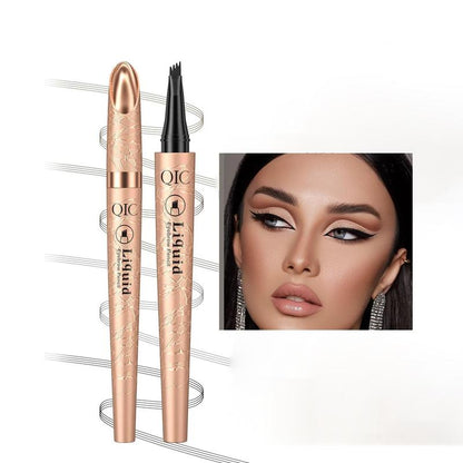 Waterproof Liquid Eyebrow Pencil, Long Lasting Four-pointed Eyebrow Pencil, Brow Styling Brush, High Pigmented Brow Shading & Filling Pencil, Makeup Tools