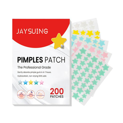 Pimple Patches for Face,star pimple patches, pimple patches stars  ,Colorful Spot Stickers with Tea Tree, Salicylic Acid & Cica Oil| 3 Sizes (10mm, 12mm & 14mm) |200 Count