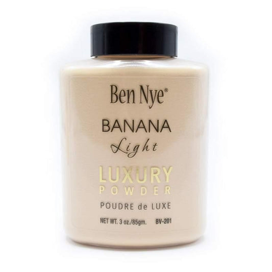 Ben Nye Banana Light Powder - Smooth, Talc-Free Setting Powder - Ideal for Light to Medium Skin Tones