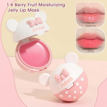 Cute Bear Design Moisturizing Lip Mask, 1 Count Hydrating Lip Balm, Lip Moisturizer Prevents Dry Cracks and Reduces the Look of Lip Lines, Suitable for All Occasions Lip Makeup