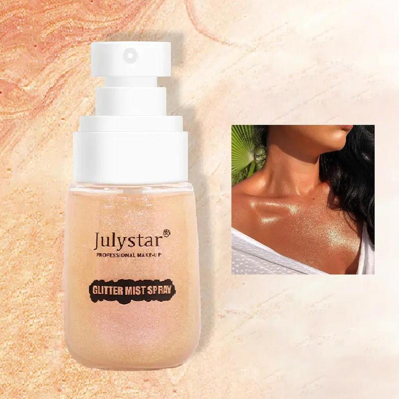 50ml Long Lasting Highlighter Spray, Shimmering Highlighter for Face & Body, Makeup Product