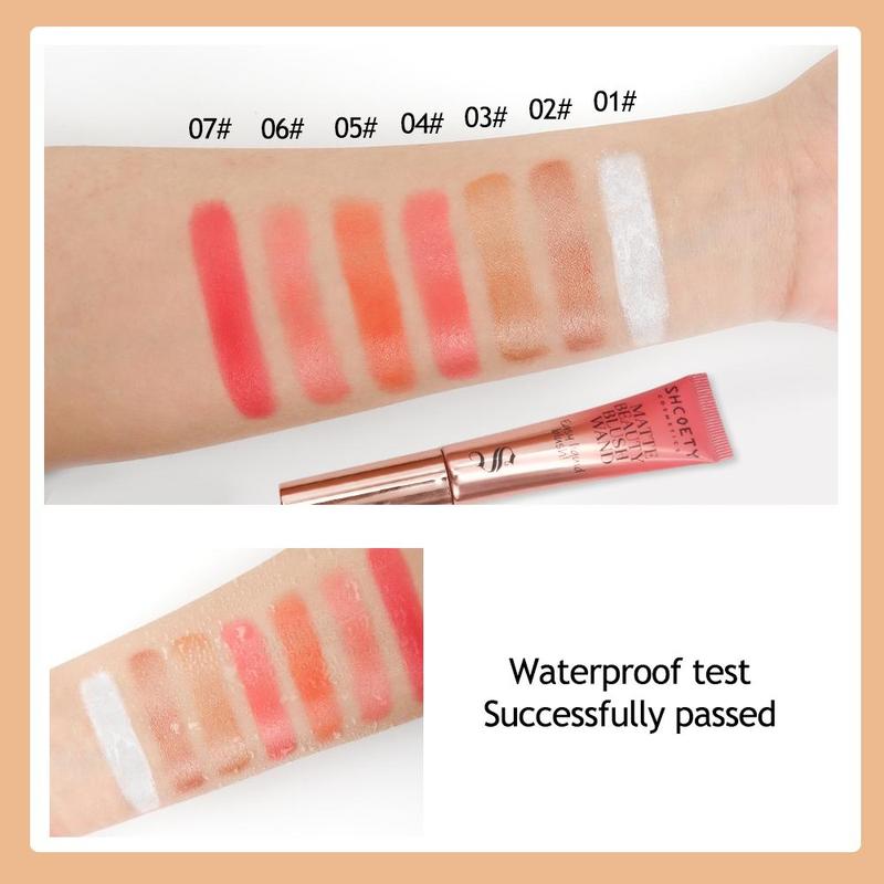 Long Lasting Liquid Blusher Set, 5pcs Natural Look Blush for Cheeks, Lips, Eyes, Smudge-proof Blush Stick, Lightweight Blush, Soft Color Shadow Makeup