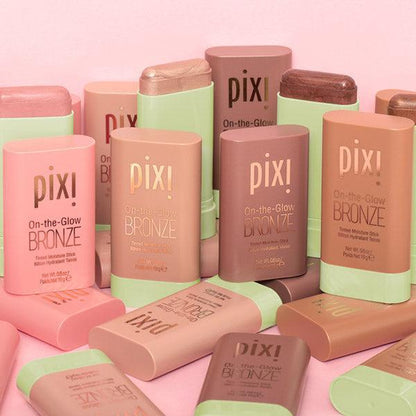 Pixi On-the-Glow Bronze - Tinted Moisture Stick Bronzer for Radiant GLOW