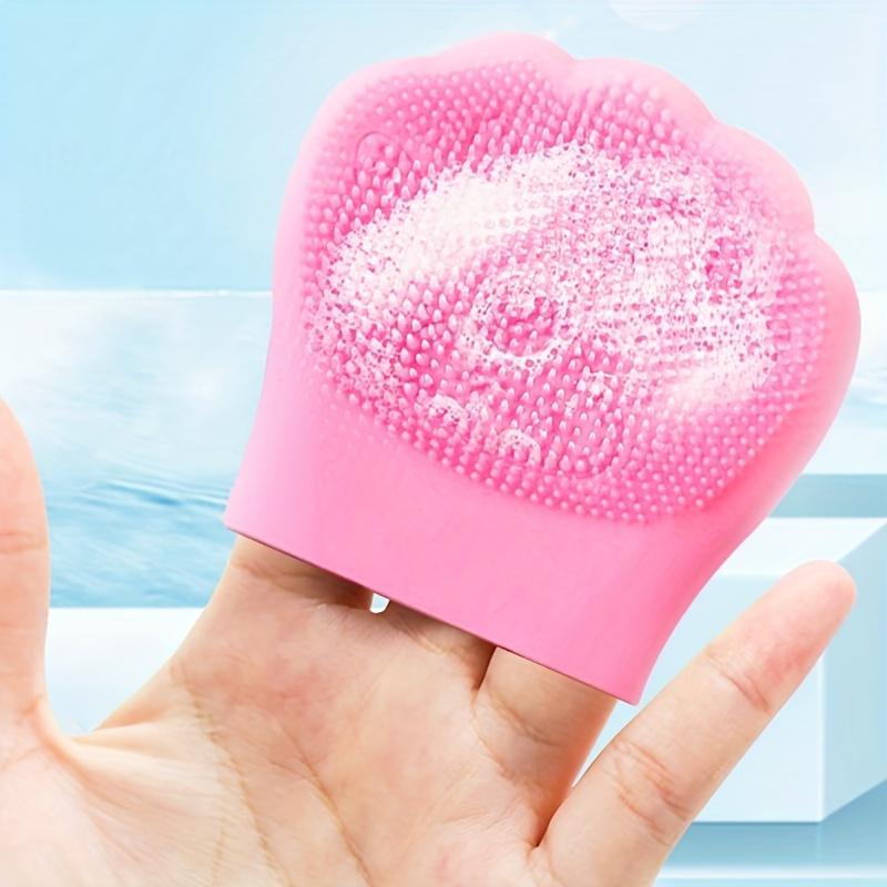 Paw Shaped Manual Facial Cleansing Brush, 4pcs Face Scrubber, Face Wash Brush, Facial Cleansing Tool, Exfoliating Skin Massage Brush, Skincare Tool