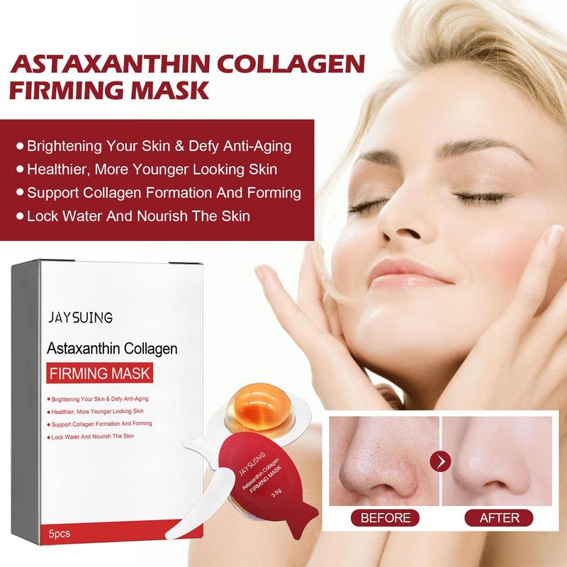 Firming Sleeping Mask, 5pcs/box Egg-shaped Face Mask, Pore Shrinking Night Cream For Women