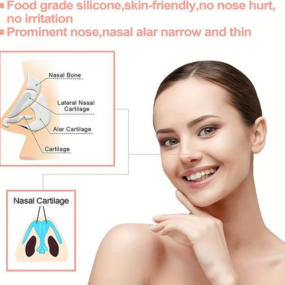 U-shaped Nose Clip, Nose Wing, Nose Stiffener, Nose Clip, Nose Bridge Trainer, Nasal Decongestant Tool, Portable Nose Shaper for Women, Girls, Men, Unisex, Daily Nose Care Products