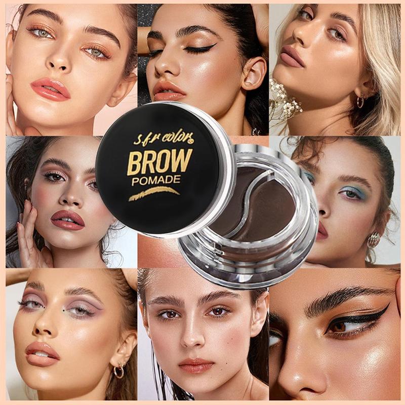 2 Color Eyebrow Cream, Natural Eyebrow Pomade, Smudge Proof Eye Brow Cream, Long Lasting Eye Brow Styling Product