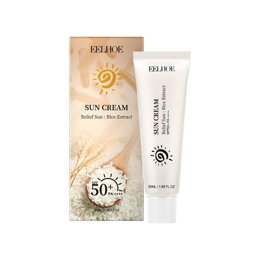 Rice Bran Sun Cream, Moisturizing Sunscreen Cream, Skin Care Product for Daily Use