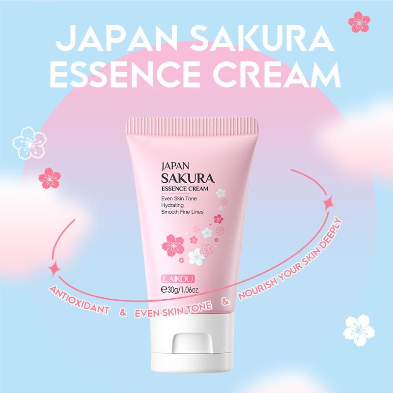 30g Cherry Blossom Moisturizing Essence Cream, 3pcs Hydrating Nourishing Moisturizer Skin Care Day Cream Night Cream, Face Lotion for Women and Men All Skin Types