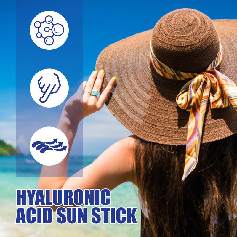 Hyaluronic Acid Sunscreen Stick Moisturizing, lightweight, refreshing, moisturizing, waterproof, SPF50+ UV protection Facial Skincare