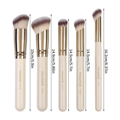 Angled Concealer Brush Set, Summer Gifts, 5 Counts/set Versatile Soft Makeup Brushes for Concealers and Shadows, Brushes with Soft Bristles for Beginners, Foundation Makeup Cosmetic Tools, Makeup Brushes Set