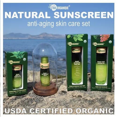 OUI ORGANIQUE Certified Organic Natural Sunscreen Skin Care Set -Antiaging