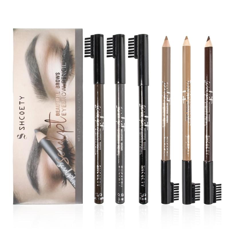 Waterproof Eyebrow Pencil with Brush, 6 Counts/set Long Lasting Eyebrows Enhancer Dye Tint Pen, Makeup Cosmetic Tool for Women