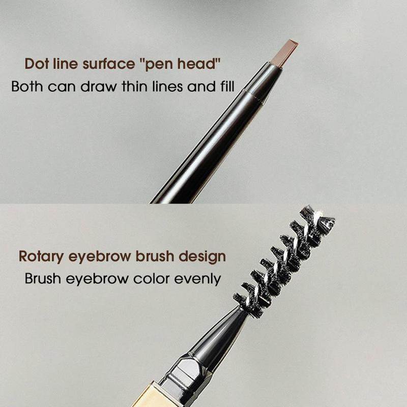 Double-ended Eyebrow Pencil, 1 Count Waterproof Long Lasting Eyebrow Pencil, Brow Styling Brush, Brow Shading & Filling Pencil, Brow Brush Makeup Tool, Eye Brow Makeup Products