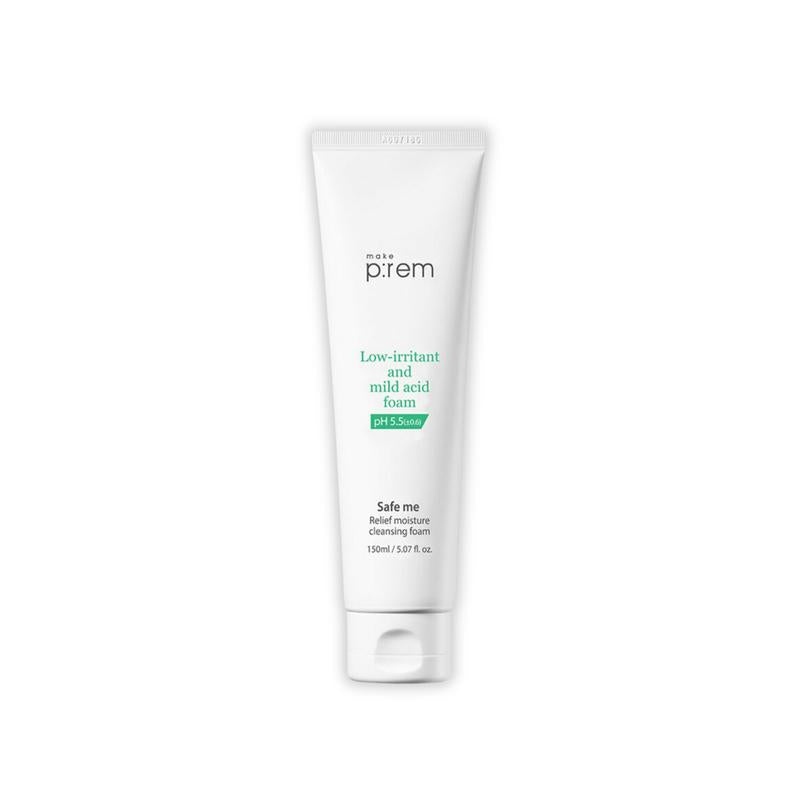 Make P:rem Safe Me Cleansing Foam - Gentle pH-Balanced Face Cleanser for Dry/ Sensitive Skin