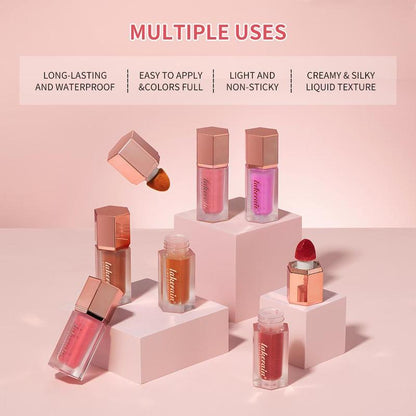 Long Lasting Liquid Blush, 6pcs/set Multiple Uses Natural Matte Finish Blush Stick, Natural Look Blush for Daily Makeup